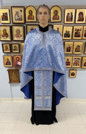Blue/Silver Vestment Set.