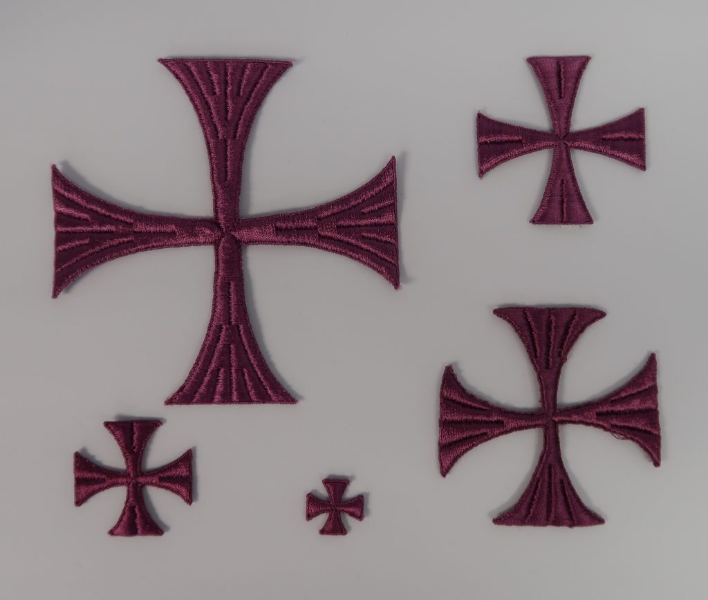 Purple Crosses 3 Byzantine Church Supplies