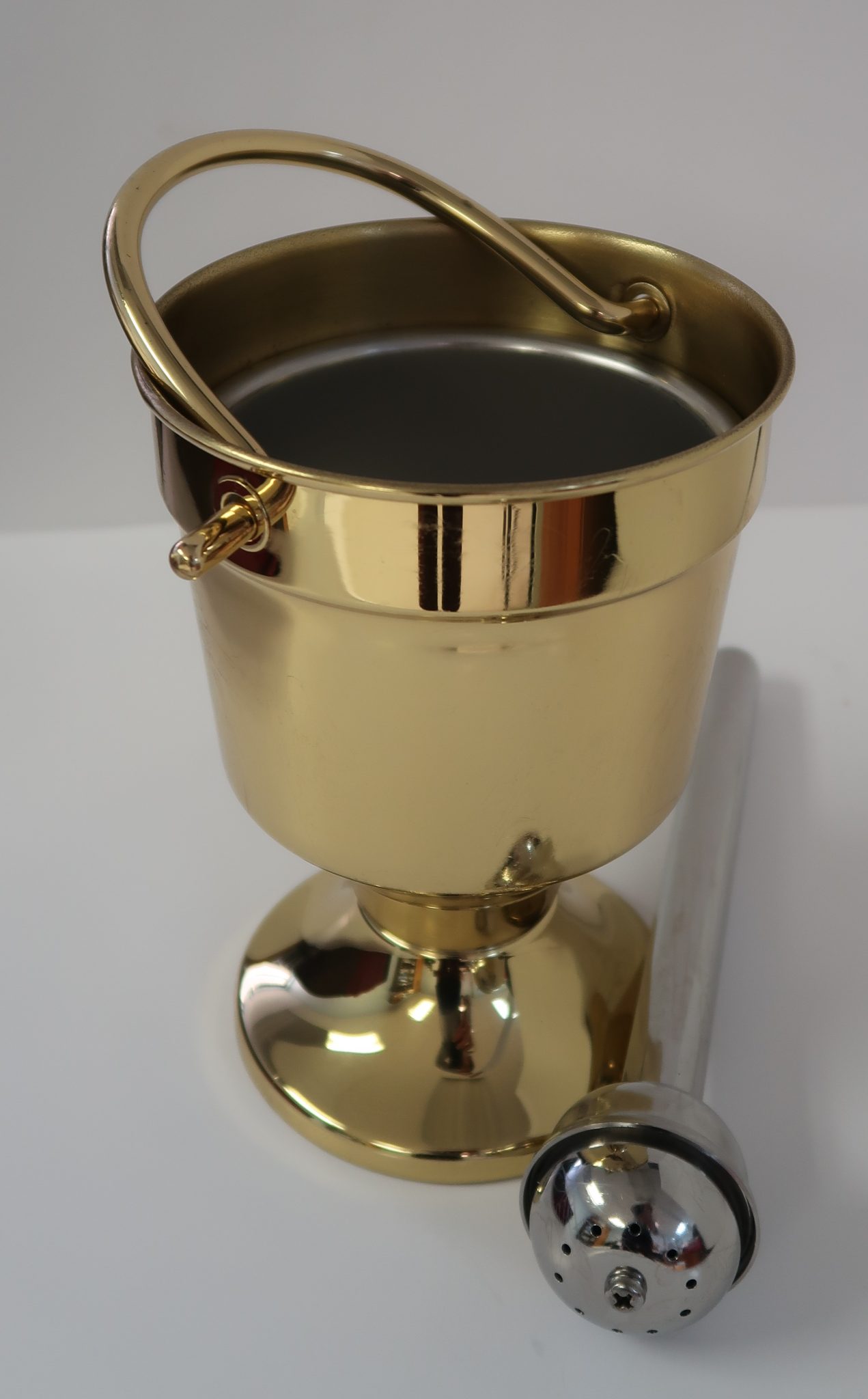 Holy Water Pot and Sprinkler Byzantine Church Supplies