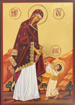 First Steps of Jesus Hand Painted Icon