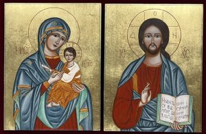 Set of Hand Painted Icons