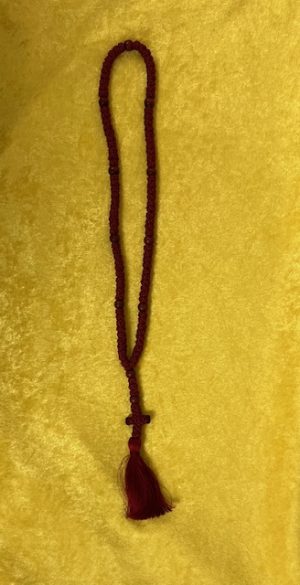 Chotky . 100 Knots Burgundy Color.