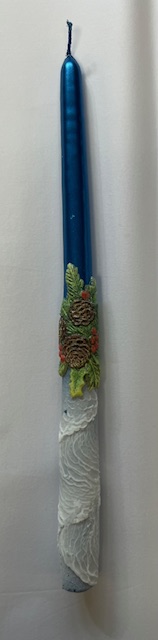 Ornamented Christmas Candles.