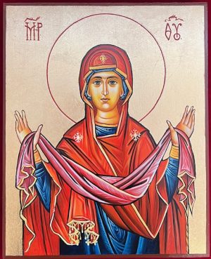 Protection of the Mother of God Hand Painted Icon