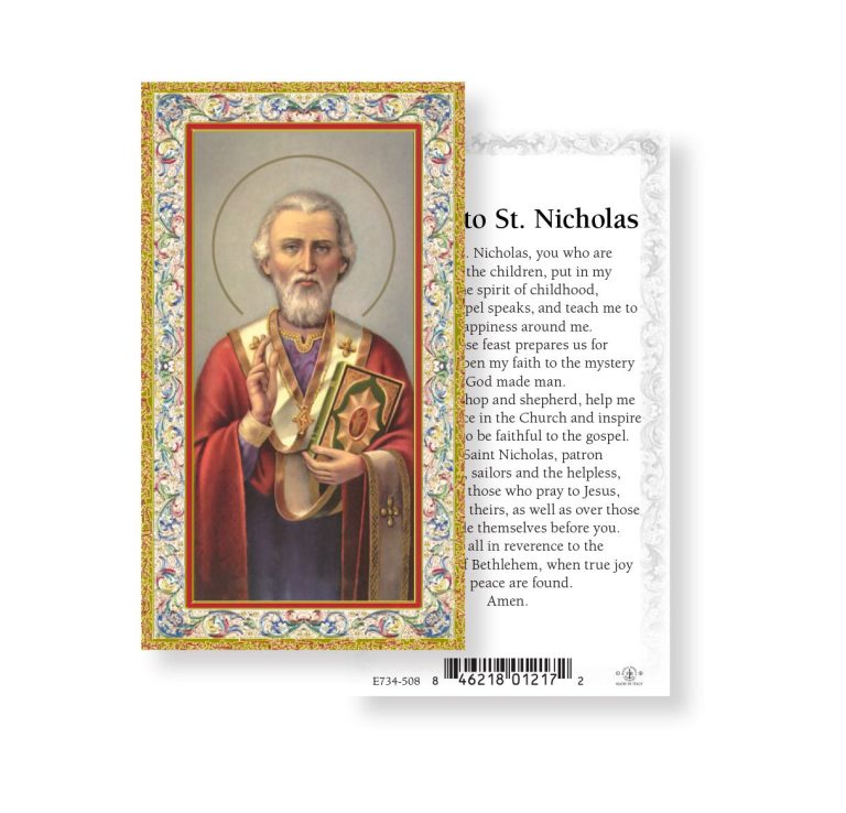 St. Nicholas Holy Cards with Prayer – Byzantine Church Supplies