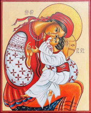 Mother of  God Hand Painted Icon