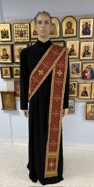 Burgundy/Gold Orarion