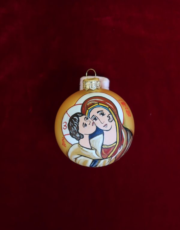 Hand Painted Glass Christmas Ornament