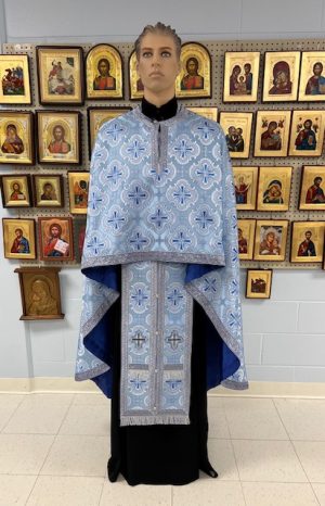 Blue/Silver Vestment Set