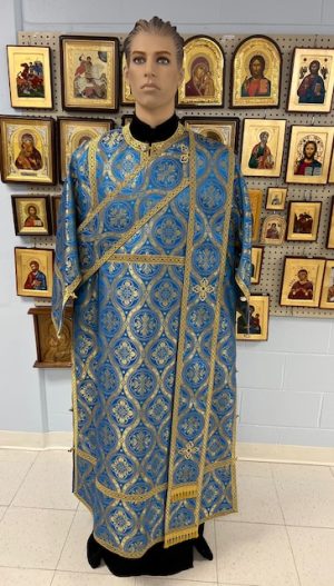 Blue/Gold Deacon Vestments Set #2