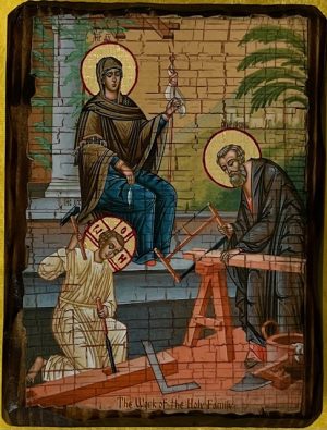Jesus Helping his Father Icon