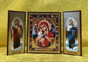 Zhyrovyts'ka Mother of God Icon Triptych
