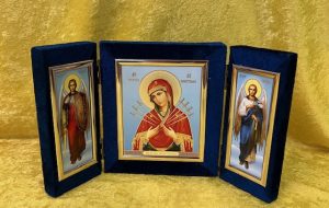 Our Lady of Seven Sorrows with Angels Triptych