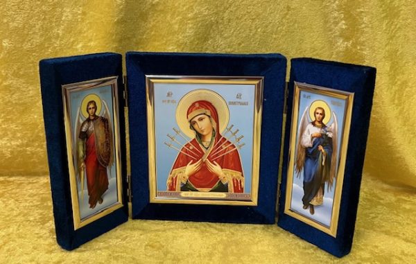 Our Lady of Seven Sorrows with Angels Triptych