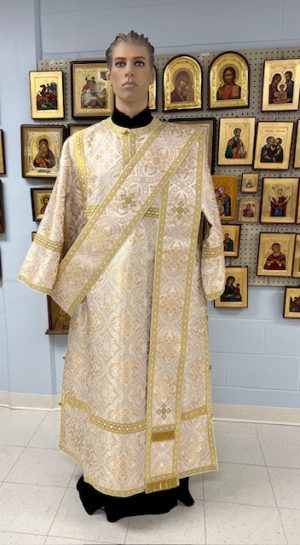 Off White /Gold Deacon Vestments