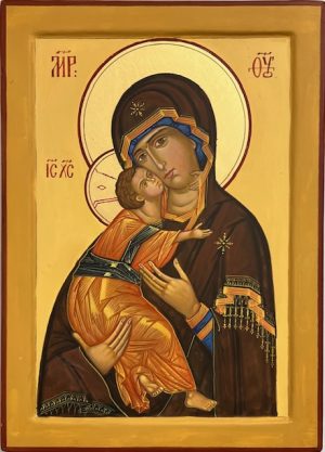 Our Lady of Vladimir Hand Painted Icon