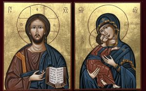 Set of Hand Painted Icons.