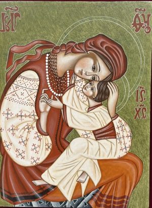 Mother of God. Hand Painted Icon